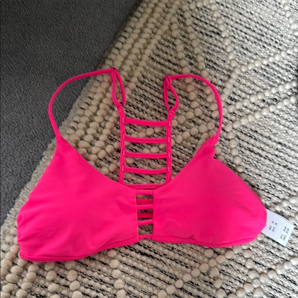 Hot Pink Strappy Bikini Top